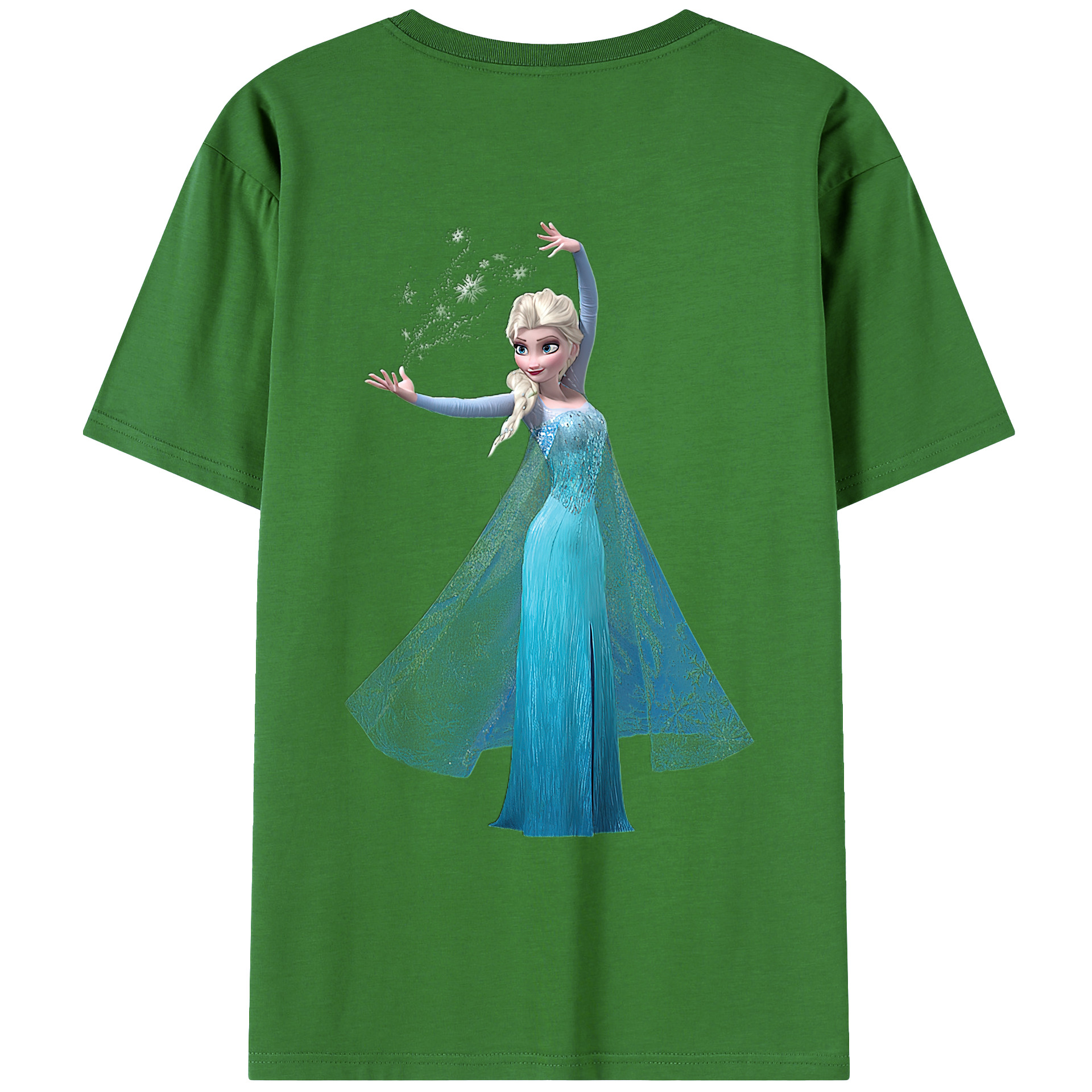 （画像用） アナと雪の女王 アンナ エルサ Frozen Anna Elsa レディース半袖Tシャツ(バックプリント)